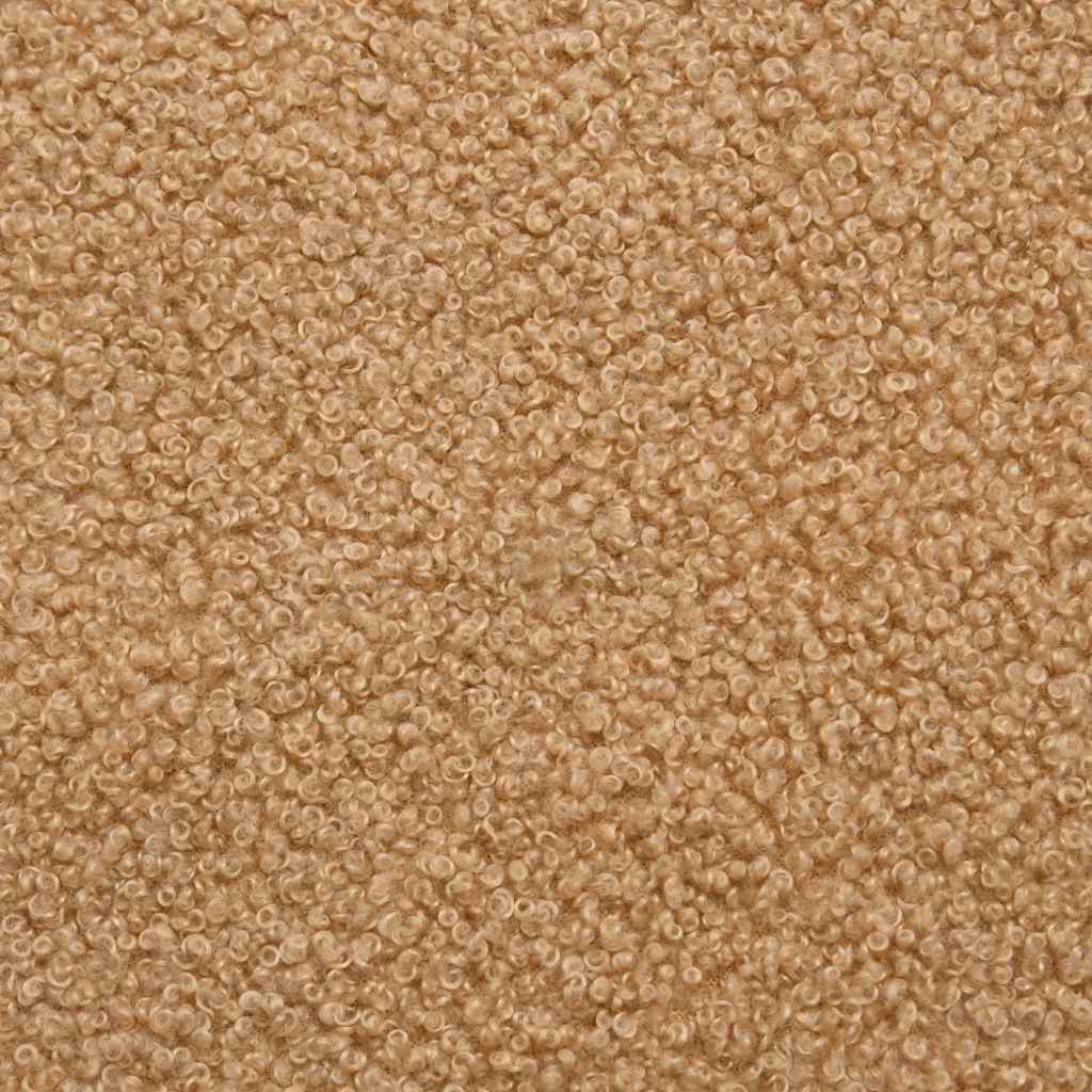 Soffstol beige 55 cm lockigt ullliknande tyg