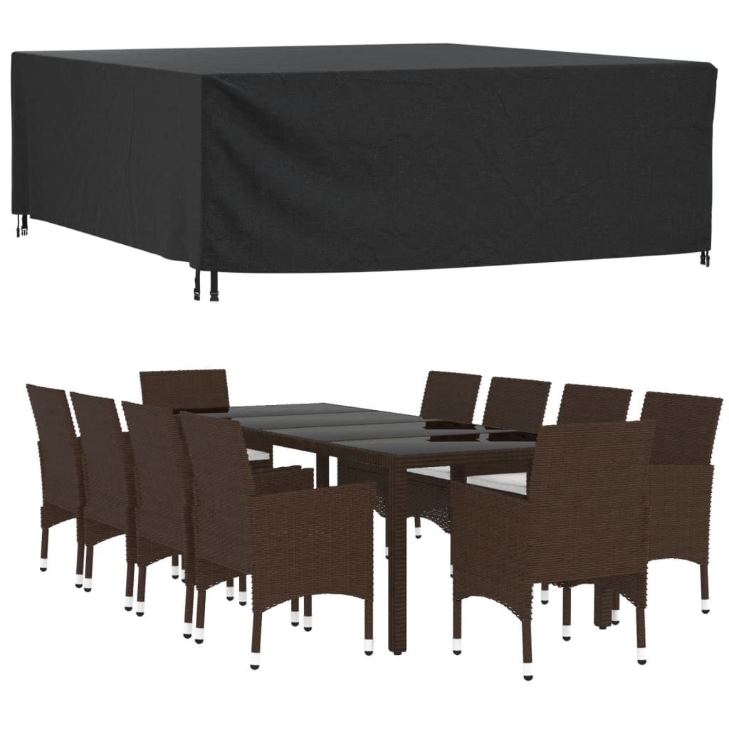 Överdrag för utemöbler 2 st svart 260x260x90 cm vattentät 420D