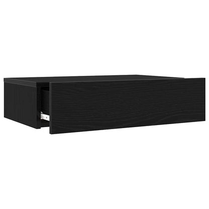 TV-skåp med LED-lampor 2 st svart ek 60x35x15,5 cm