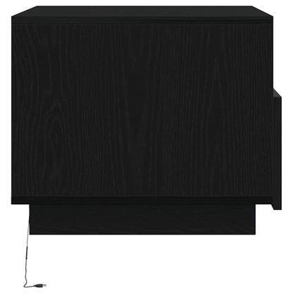 Soffbord med LED svart ek 50x49x40 cm