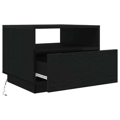 Soffbord med LED svart ek 50x49x40 cm