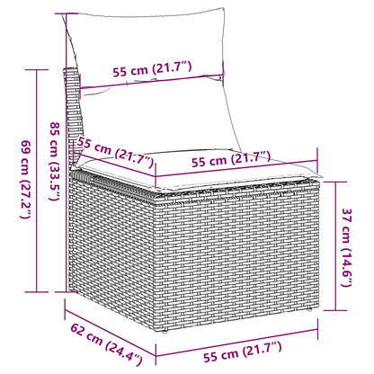 Trädgårdssoffset med dynor 2 delar svart konstrotting akaciaträ