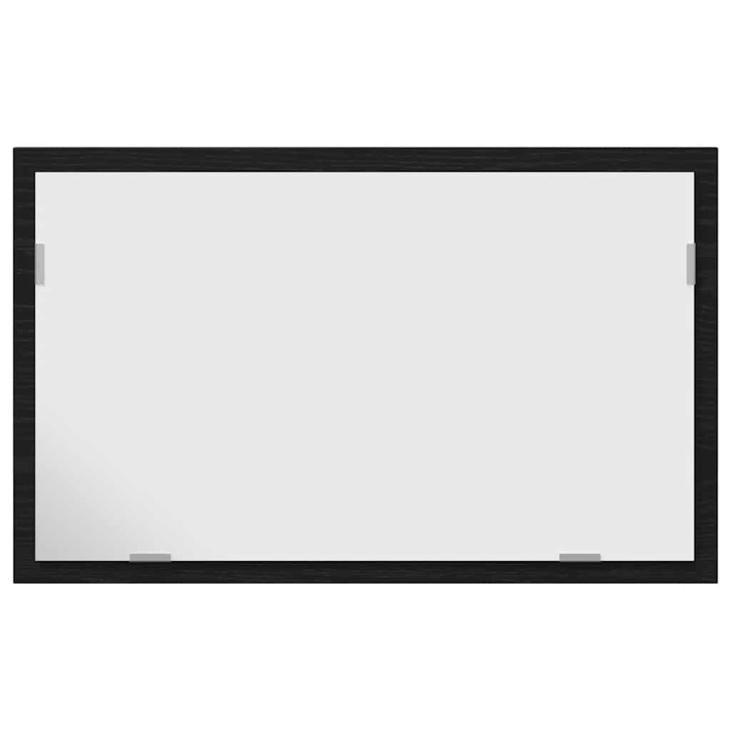 Badrumsspegel med LED-lampor svart ek 60x8,5x37 cm