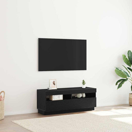 TV-skåp Svart Ek 100 x 35 x 40 cm Konstruerat trä