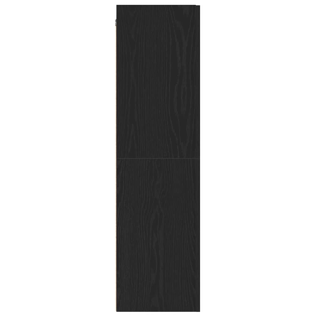 Vägg TV Skåp Svart Ek 30,5 x 30 x 110 cm Konstruerat trä