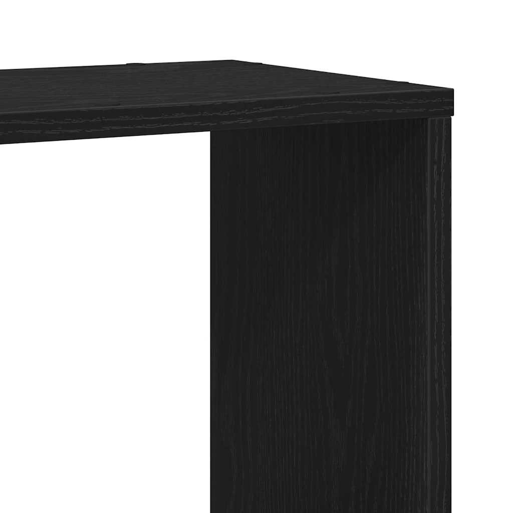 TV-bänkset Svart Ek 100 x 24 x 94 cm Konstruerat trä