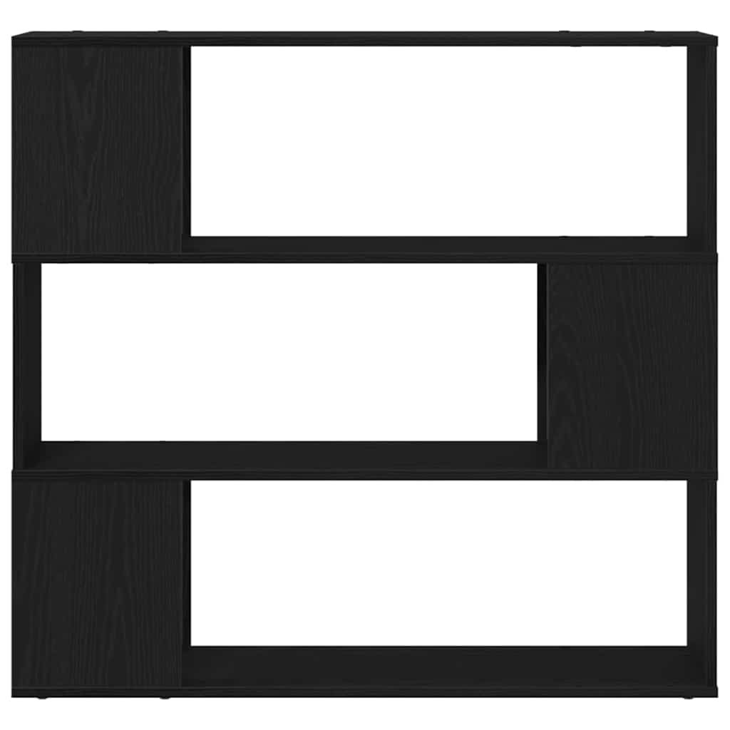 TV-bänkset Svart Ek 100 x 24 x 94 cm Konstruerat trä