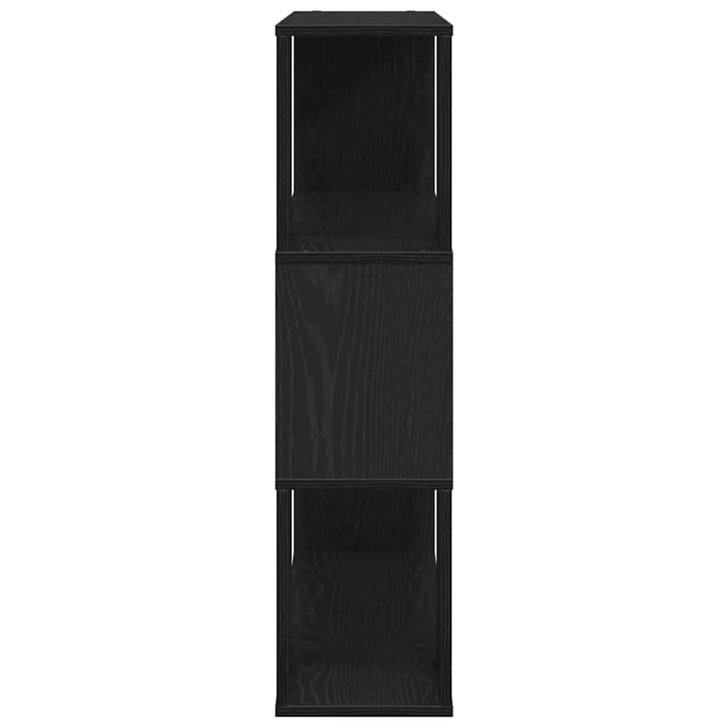 TV-bänkset Svart Ek 100 x 24 x 94 cm Konstruerat trä