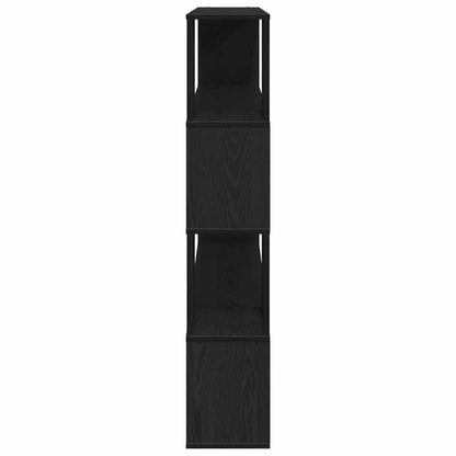 TV-bänkset Svart Ek 100 x 24 x 124,5 cm Konstruerat trä