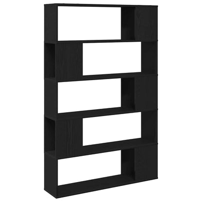 TV-bänkset Svart Ek 100 x 24 x 155 cm Konstruerat trä