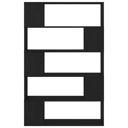 TV-bänkset Svart Ek 100 x 24 x 155 cm Konstruerat trä