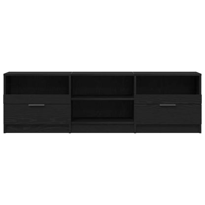 TV-skåp med låda Svart Ek 150 x 33,5 x 45 cm Konstruerat trä