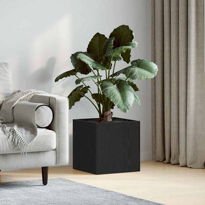 Planteringslåda Svart Ek 40 x 40 x 40 cm Konstruerat trä