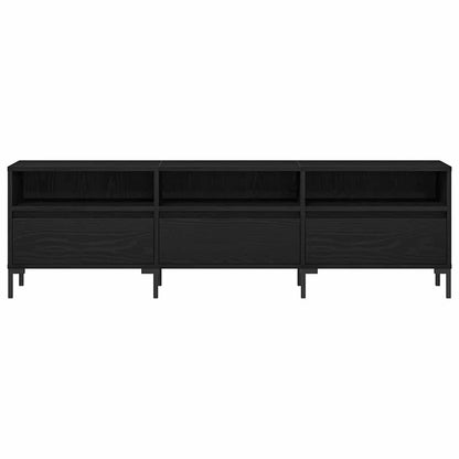 TV-skåp med låda Svart Ek 150 x 30 x 44,5 cm Konstruerat trä