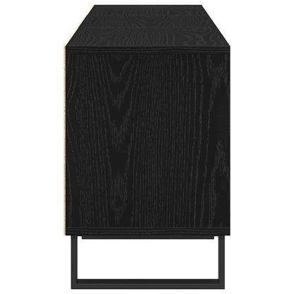 TV-skåp med låda Svart Ek 150 x 30 x 44,5 cm Konstruerat trä