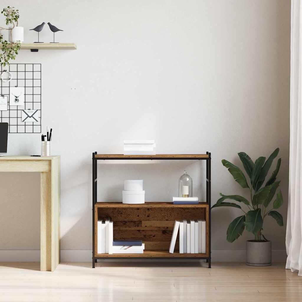 Hyllsystem Rökfärgad ek 80 x 30 x 78.5 cm Konstruerat trä