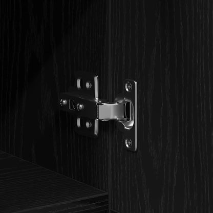 TV-bänkset Svart Ek 150 x 30 x 50 cm Konstruerat trä