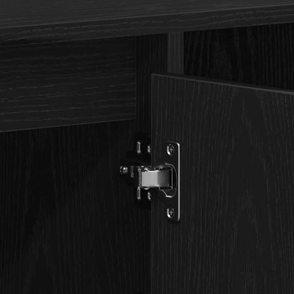 TV-bänkset Svart Ek 100 x 35 x 55 cm Konstruerat trä