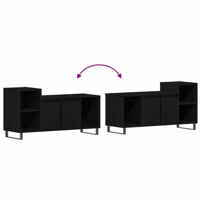 TV-bänkset Svart Ek 100 x 35 x 55 cm Konstruerat trä