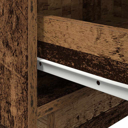 Nattduksbord 2 pcs Gammalt trä 45 x 40 x 55 cm Konstruerat trä