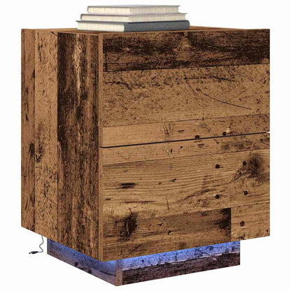 Nattduksbord 2 pcs Gammalt trä 45 x 40 x 55 cm Konstruerat trä