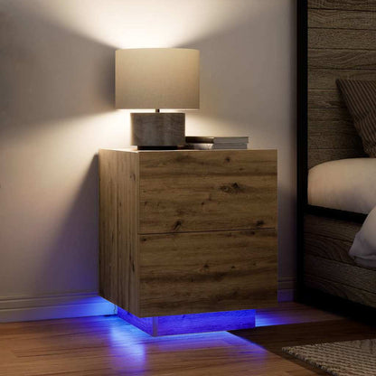 Nattduksbord 2 pcs Artisan Ek 45 x 40 x 55 cm Konstruerat trä