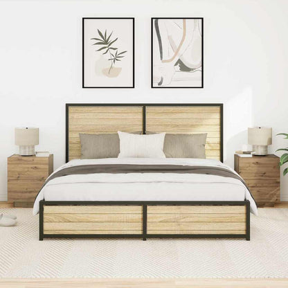 Nattduksbord 2 pcs Artisan Ek 45 x 40 x 55 cm Konstruerat trä