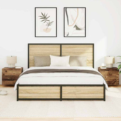 Nattduksbord 2 pcs Gammalt trä 50 x 39 x 41 cm Konstruerat trä