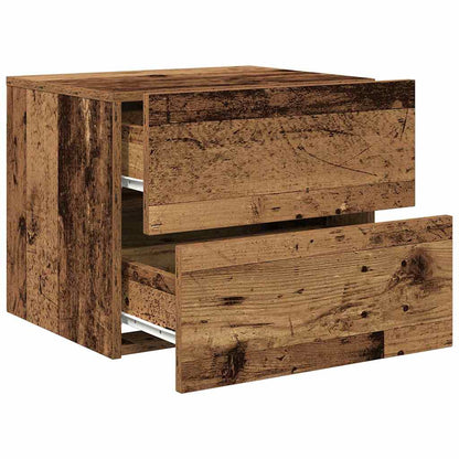 Nattduksbord 2 pcs Gammalt trä 50 x 39 x 41 cm Konstruerat trä