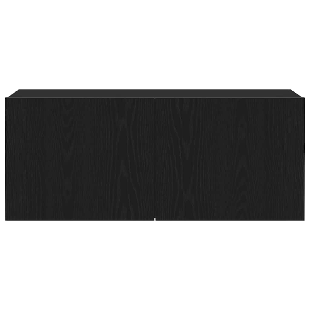 TV-bänkset Svart Ek 100 x 30 x 41 cm Konstruerat trä