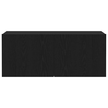 TV-bänkset Svart Ek 100 x 30 x 41 cm Konstruerat trä