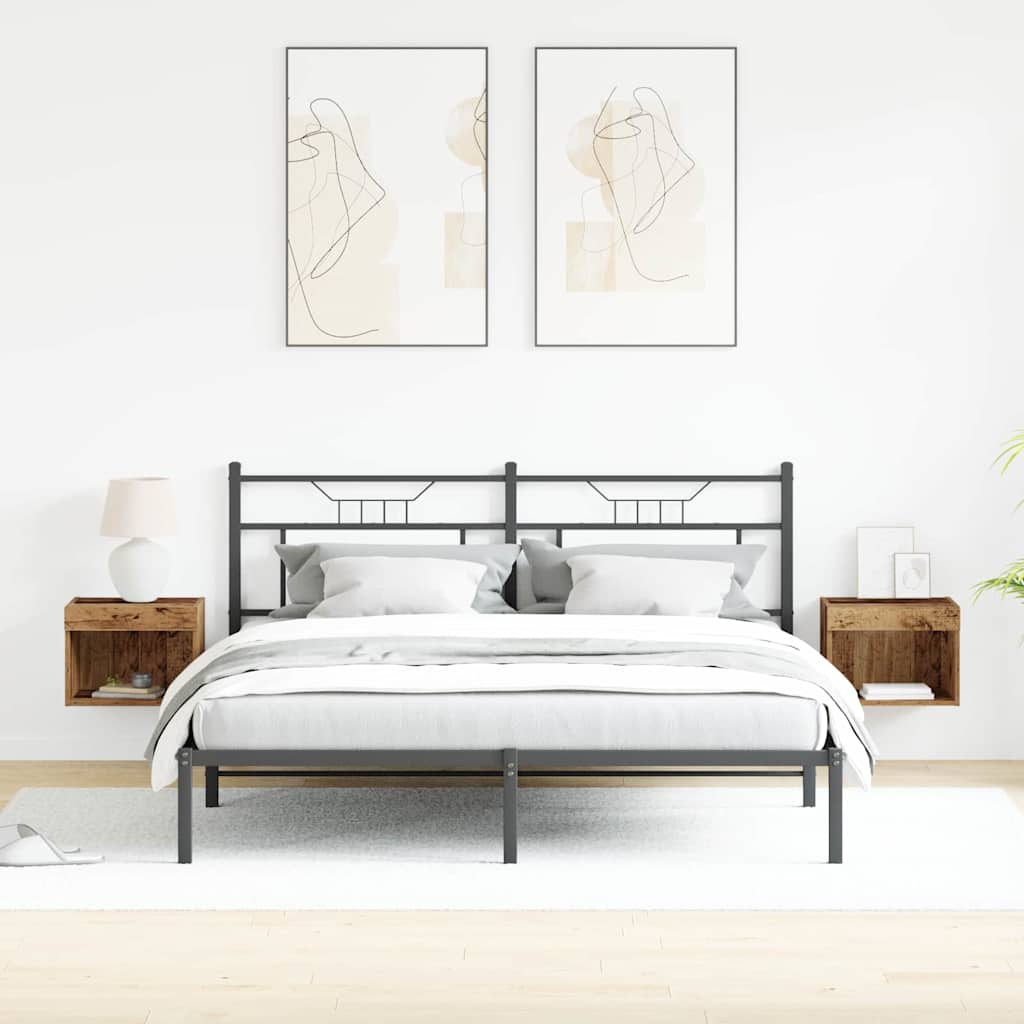 TV-bänkset 2 pcs Gammalt trä 40 x 30 x 30 cm Konstruerat trä