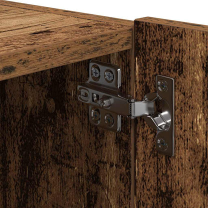 TV Vägghylla 2 pcs Gammalt trä 80 x 35 x 31 cm Konstruerat trä