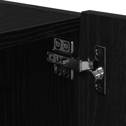 TV Vägghylla 2 pcs Svart Ek 100 x 35 x 31 cm Konstruerat trä