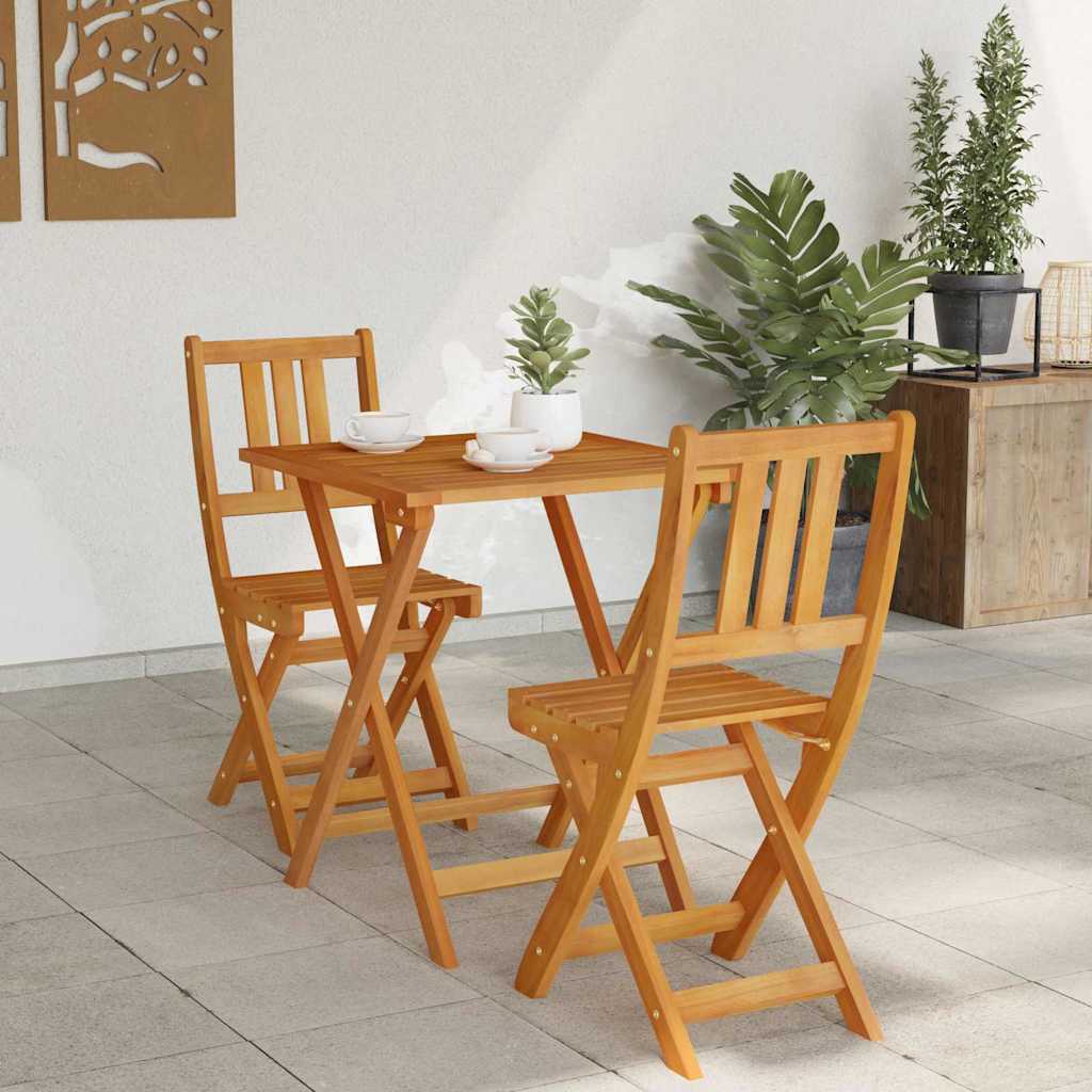 Bistroset 3 pcs Olivenatur Massivt Akaciaträ