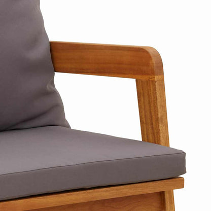 Trädgårdsbänk med kudde Olivenatur Massivt Akaciaträ