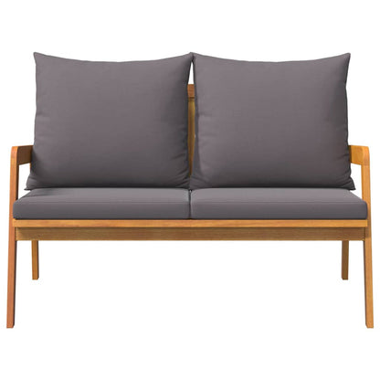 Trädgårdsbänk med kudde Olivenatur Massivt Akaciaträ