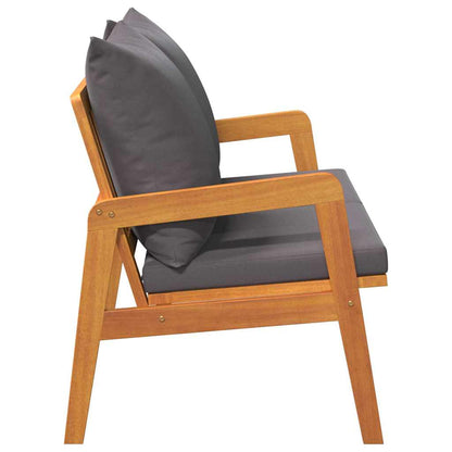 Trädgårdsbänk med kudde Olivenatur Massivt Akaciaträ