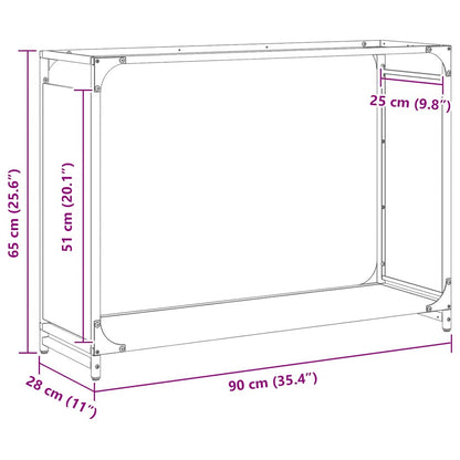 Vedställ vit 90x28x65 cm kallvalsat stål