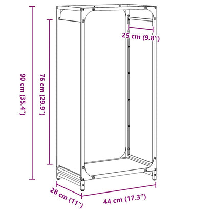 Vedställ vit 44x28x90 cm kallvalsat stål