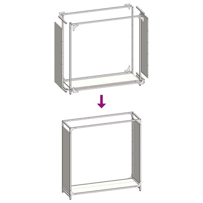 Vedställ vit 90x28x90 cm kallvalsat stål