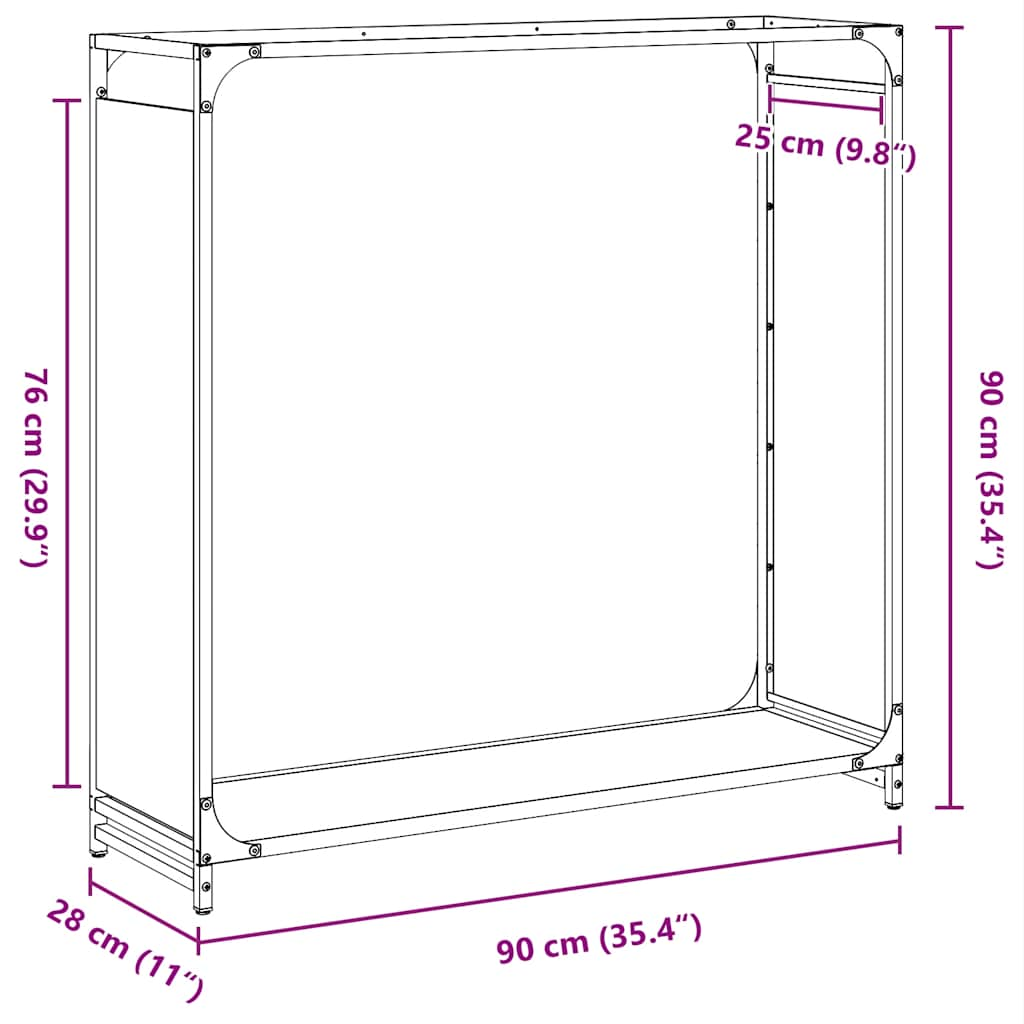 Vedställ vit 90x28x90 cm kallvalsat stål