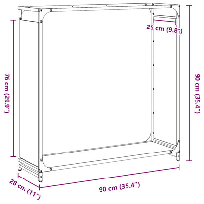 Vedställ vit 90x28x90 cm kallvalsat stål