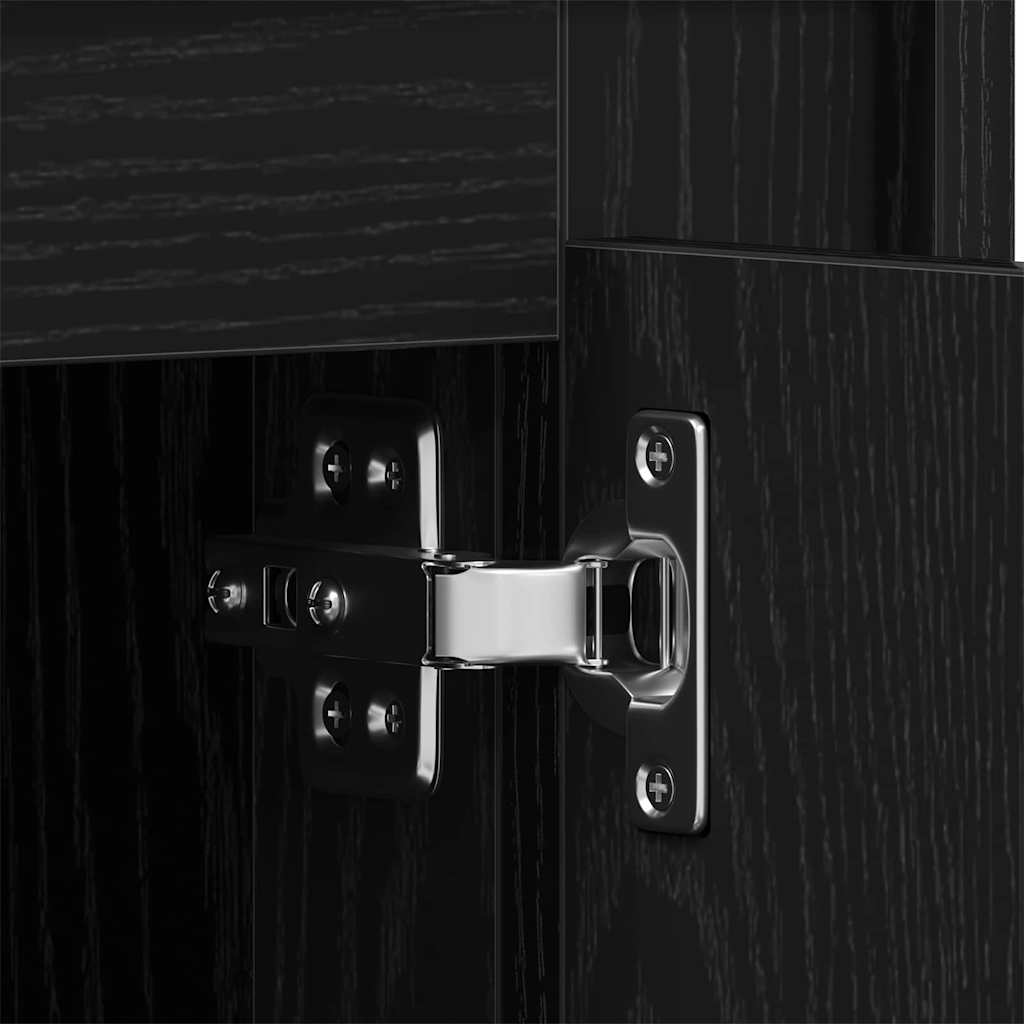 TV-skåp Svart ek 80 x 35 x 45 cm Konstruerat trä