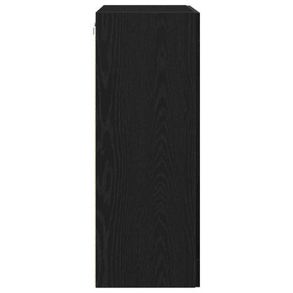 Väggskåp Svart Ek 69,5 x 34 x 90 cm Konstruerat trä