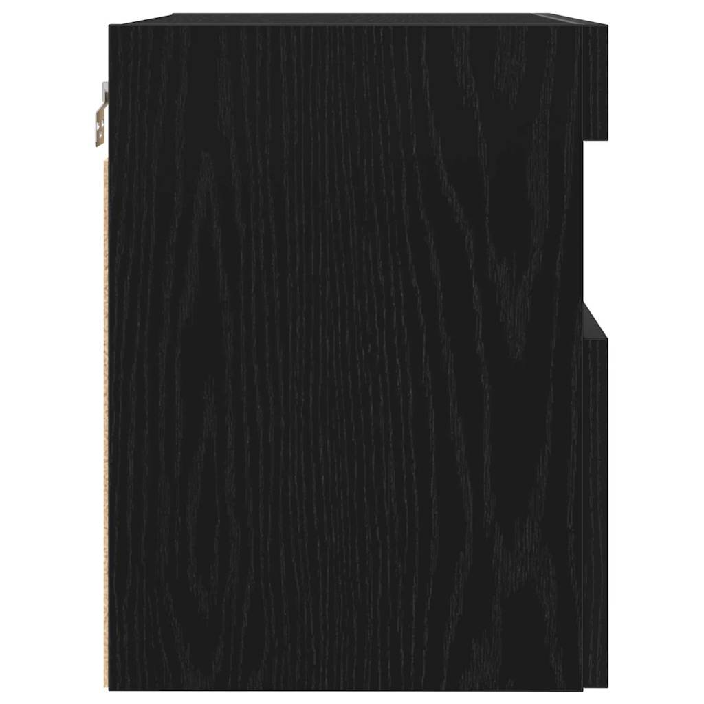 TV Vägghylla Svart ek 60 x 30 x 40 cm Konstruerat trä