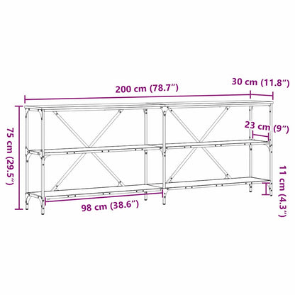 Konsolbord Artisan Ek 200 x 30 x 75 cm Konstruerat trä
