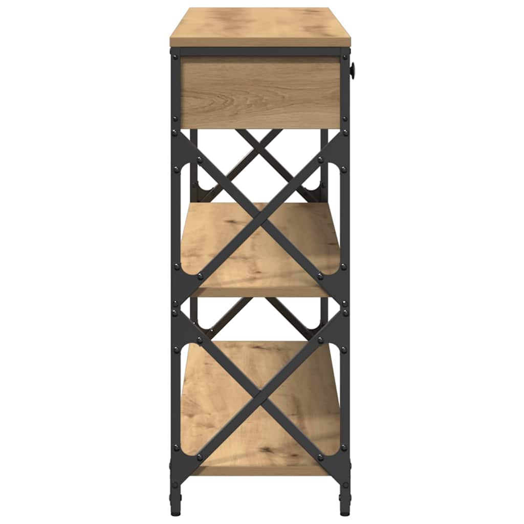 Konsol Bord med låda med hylla artisan ek 100 x 28 x 75 cm