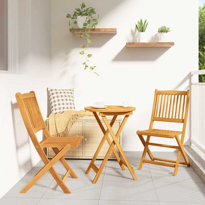 Trädgårds Bistro Set 3 pcs Brun Massivt Akaciaträ
