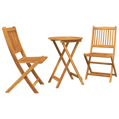 Trädgårds Bistro Set 3 pcs Brun Massivt Akaciaträ